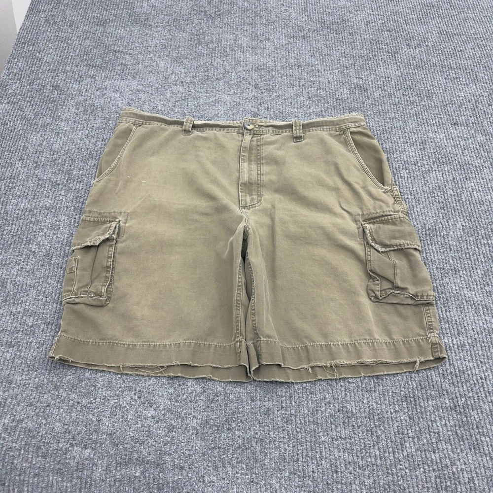 George & Martha Cargo Shorts Mens 40 Brown Cotton Frayed Distressed Gorpcore SKU